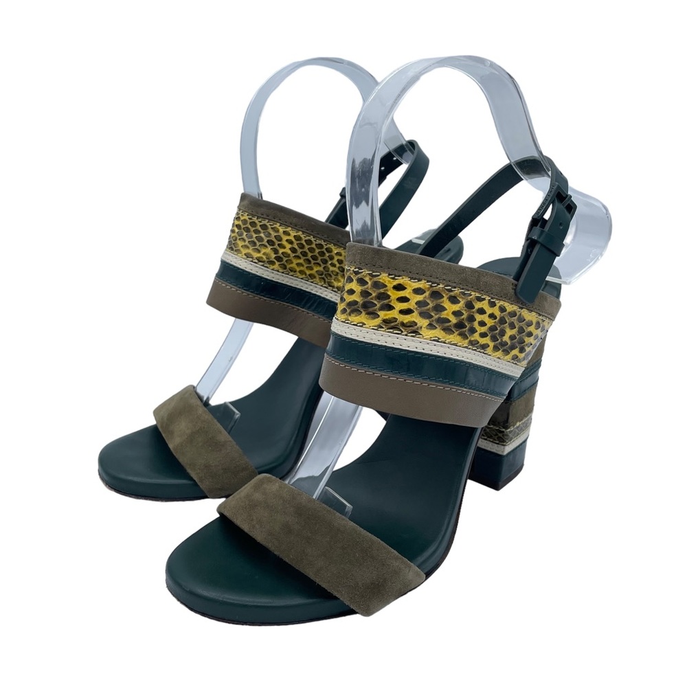 Tory Burch Edina Slingback Sandals 7 Green - Picture 5 of 16